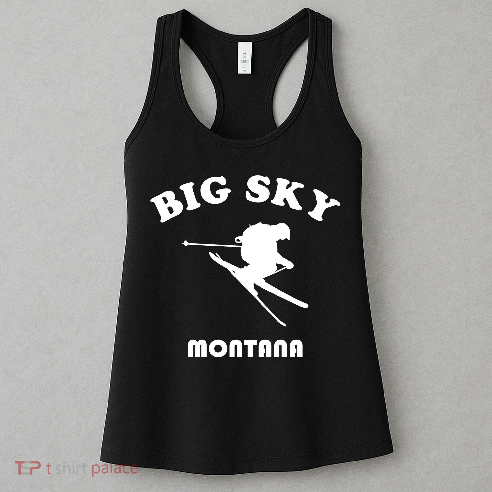Big Sky Montana Gift Usa Ski Retro Gift Women's Tank Top