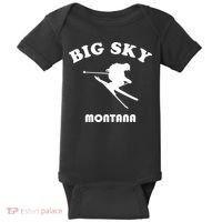 Big Sky Montana Gift Usa Ski Retro Gift Baby Bodysuit thumb 0