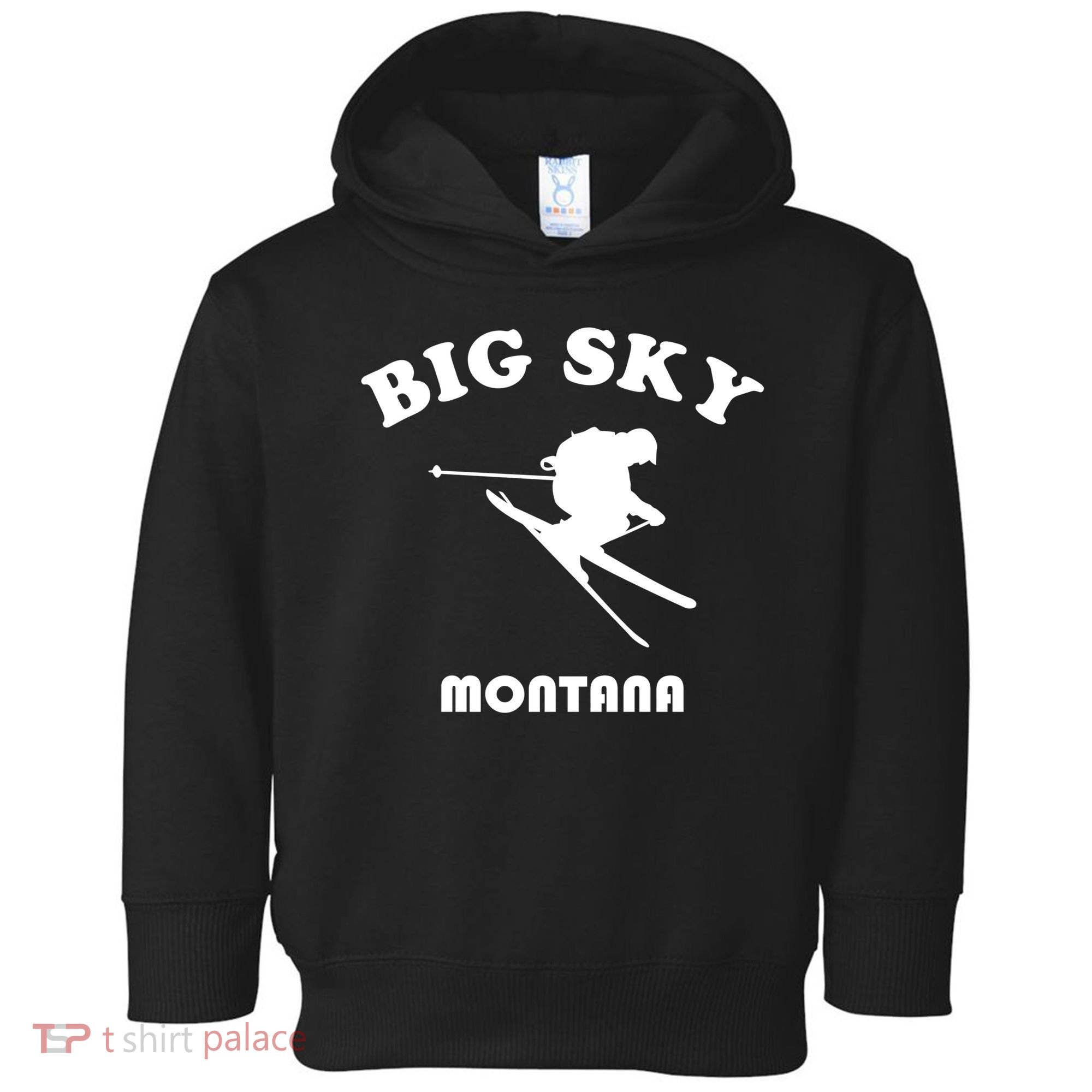 Big Sky Montana Gift Usa Ski Retro Gift Toddler Hoodie