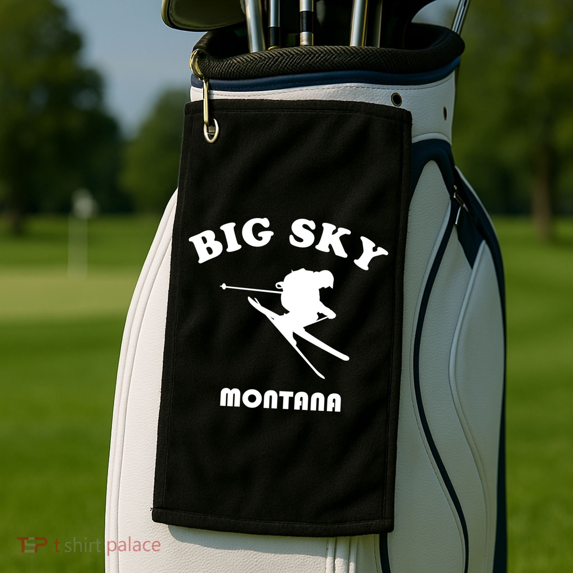 Big Sky Montana Gift Usa Ski Retro Gift Golf Towel