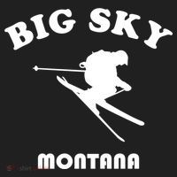 Big Sky Montana Gift Usa Ski Retro Gift Golf Towel thumb 3