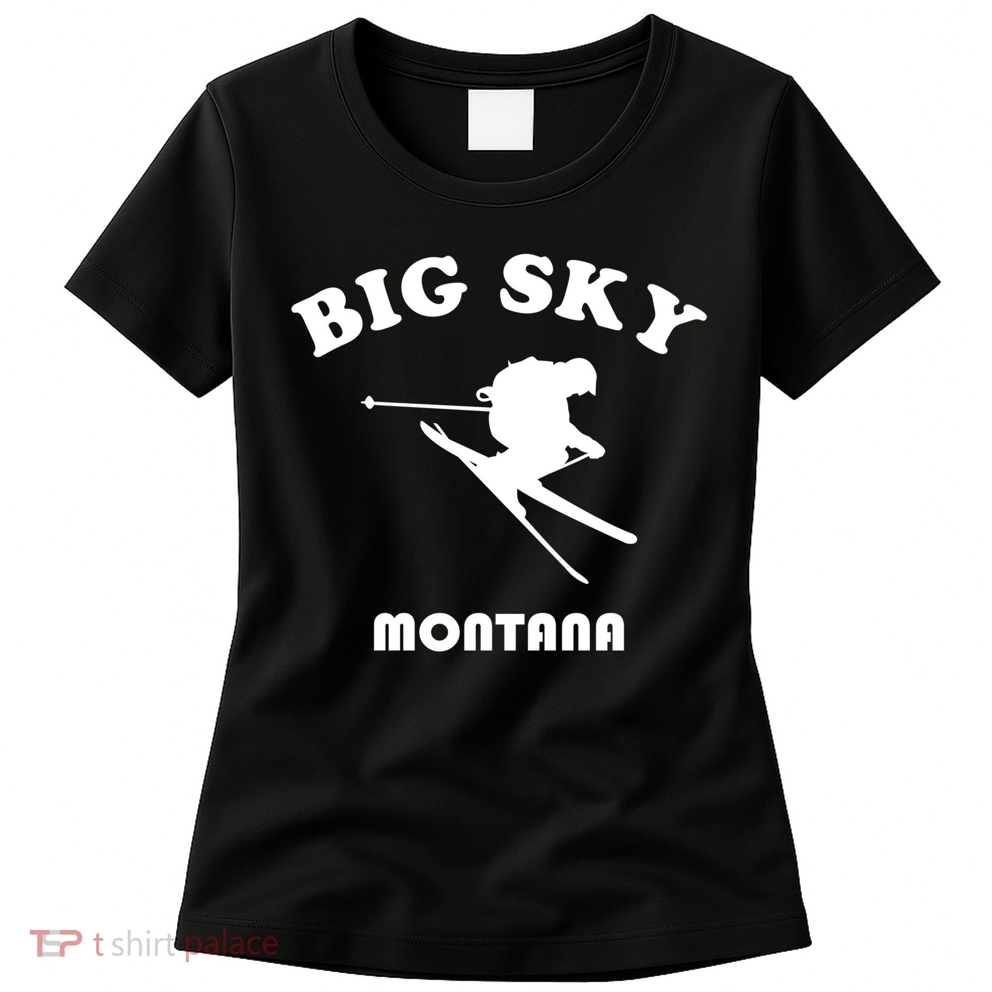 Big Sky Montana Gift Usa Ski Retro Gift Women's T-Shirt