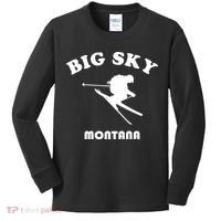 Big Sky Montana Gift Usa Ski Retro Gift Kids Long Sleeve Shirt thumb 0