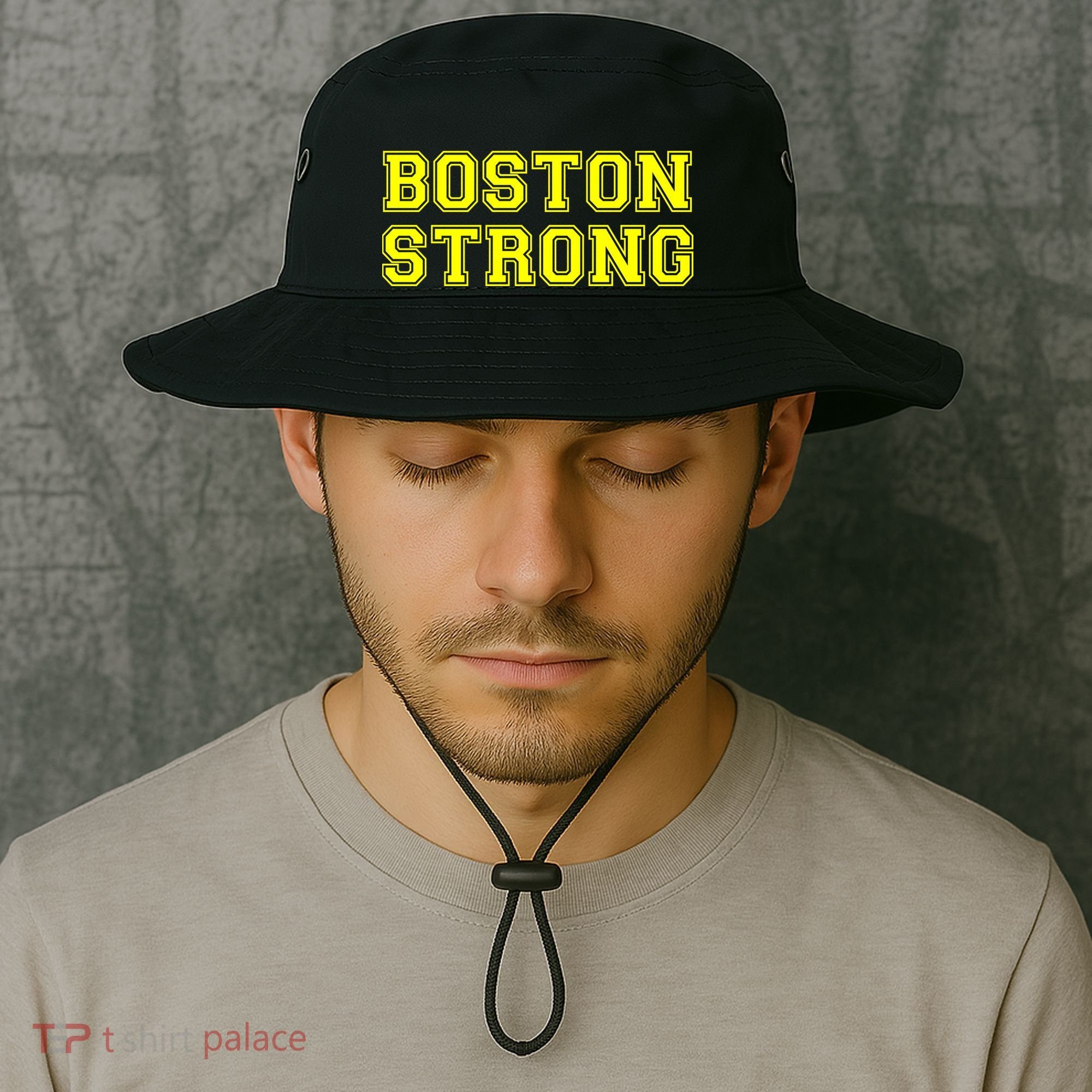 Boston Strong Marathon Running Bucket Hat