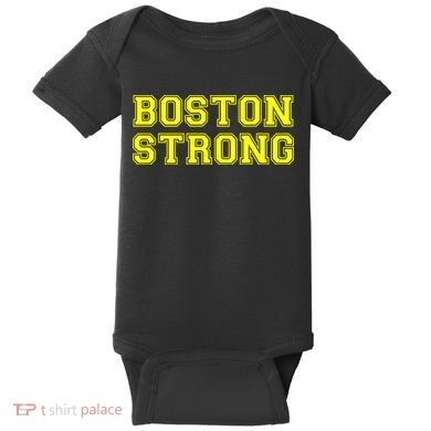 Boston Strong Marathon Running Baby Bodysuit