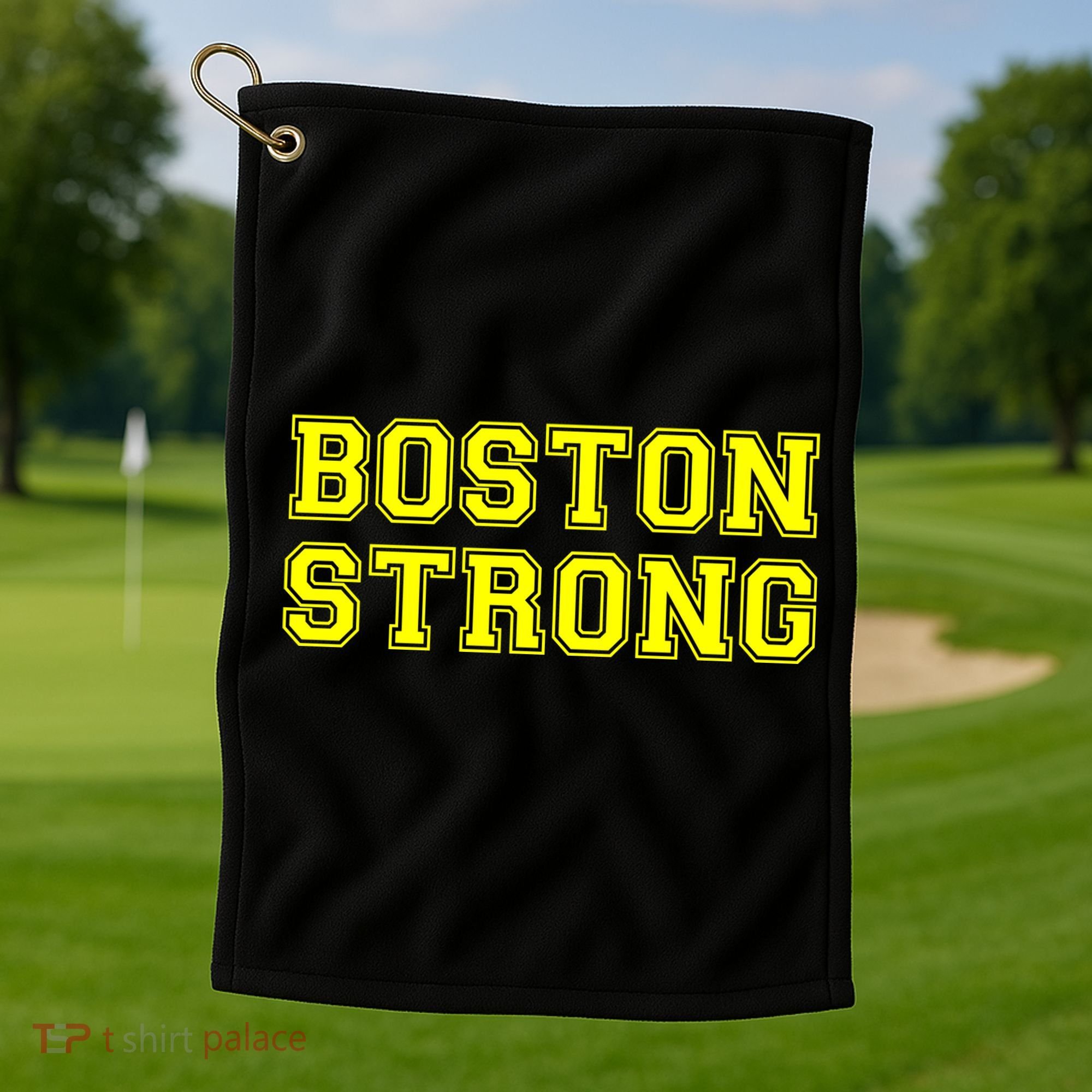 Boston Strong Marathon Running Golf Towel