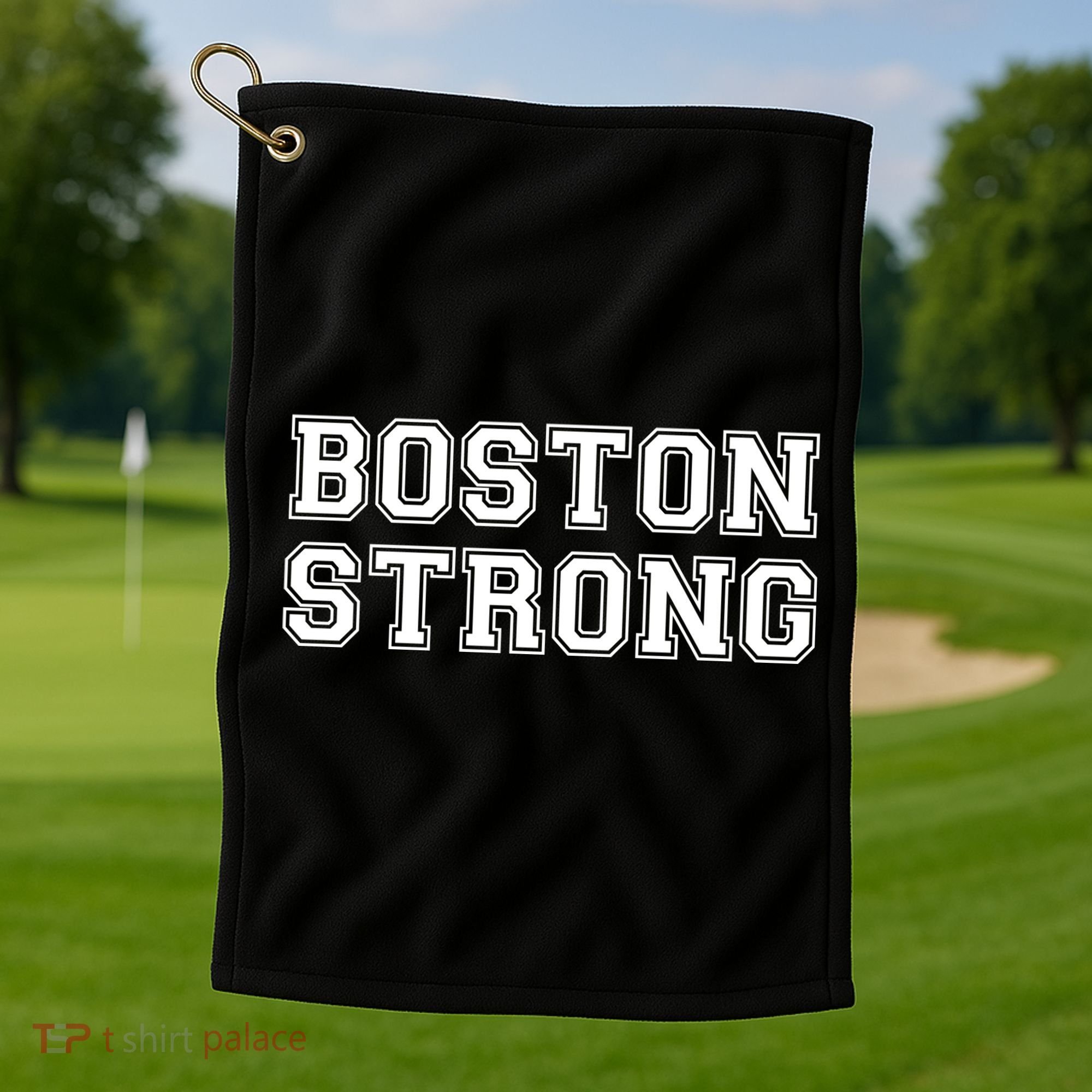 Boston Strong Marathon Running Golf Towel