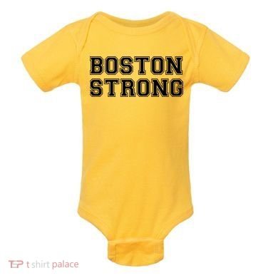 Boston Strong Marathon Running Baby Bodysuit