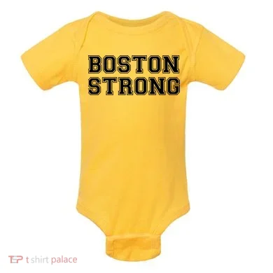 Boston Strong Marathon Running Baby Bodysuit