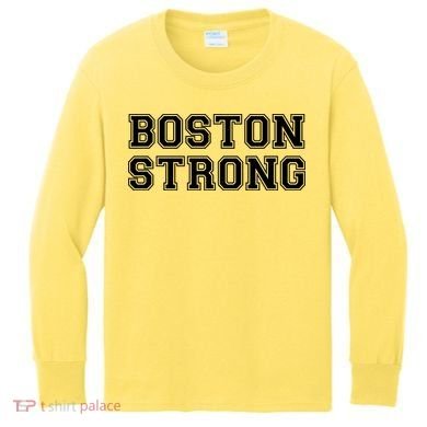 Boston Strong Marathon Running Kids Long Sleeve Shirt