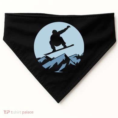Board Snowboard Mountain Flying Board Snowboarder Fun Gift USA-Made Doggie Bandana