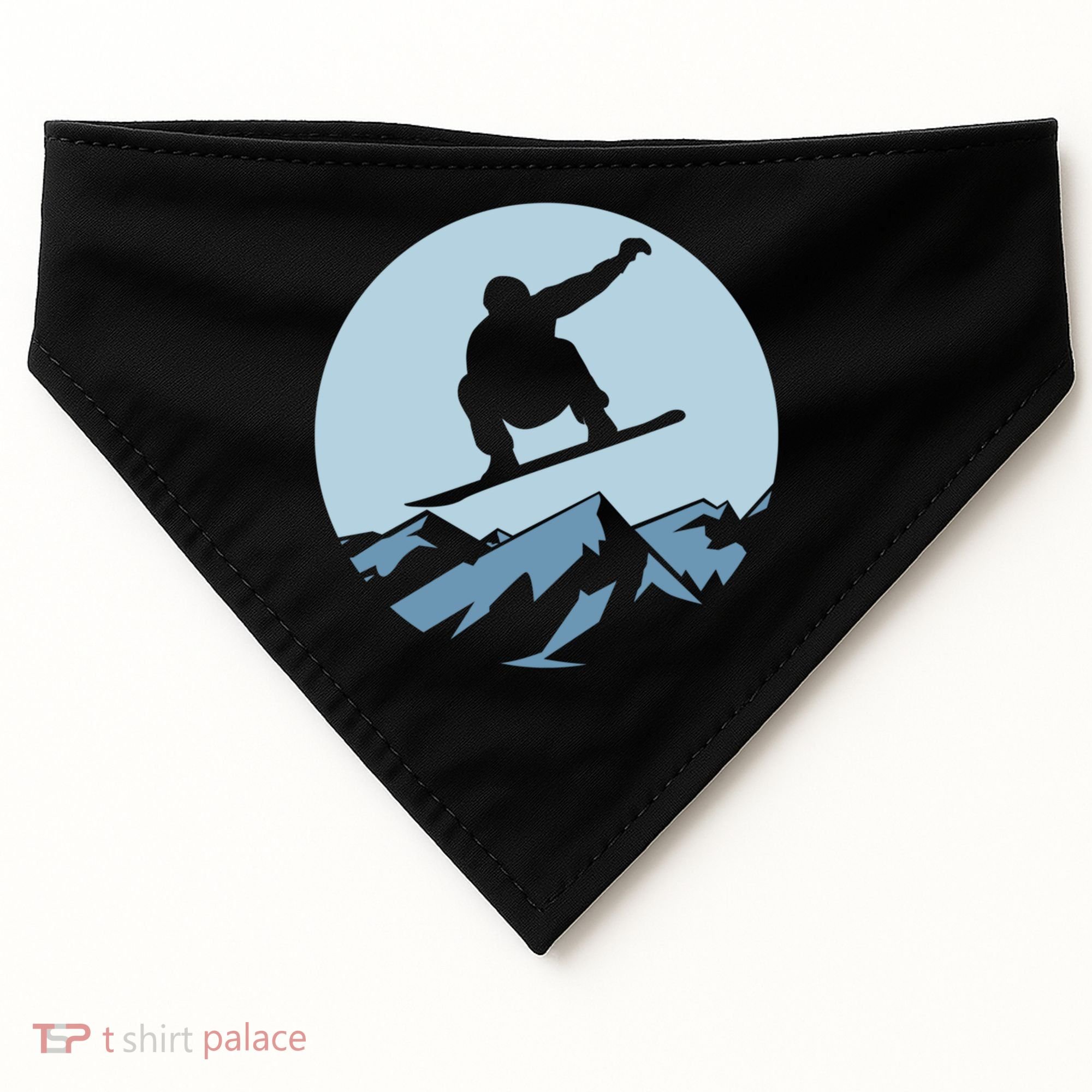 Board Snowboard Mountain Flying Board Snowboarder Fun Gift USA-Made Doggie Bandana