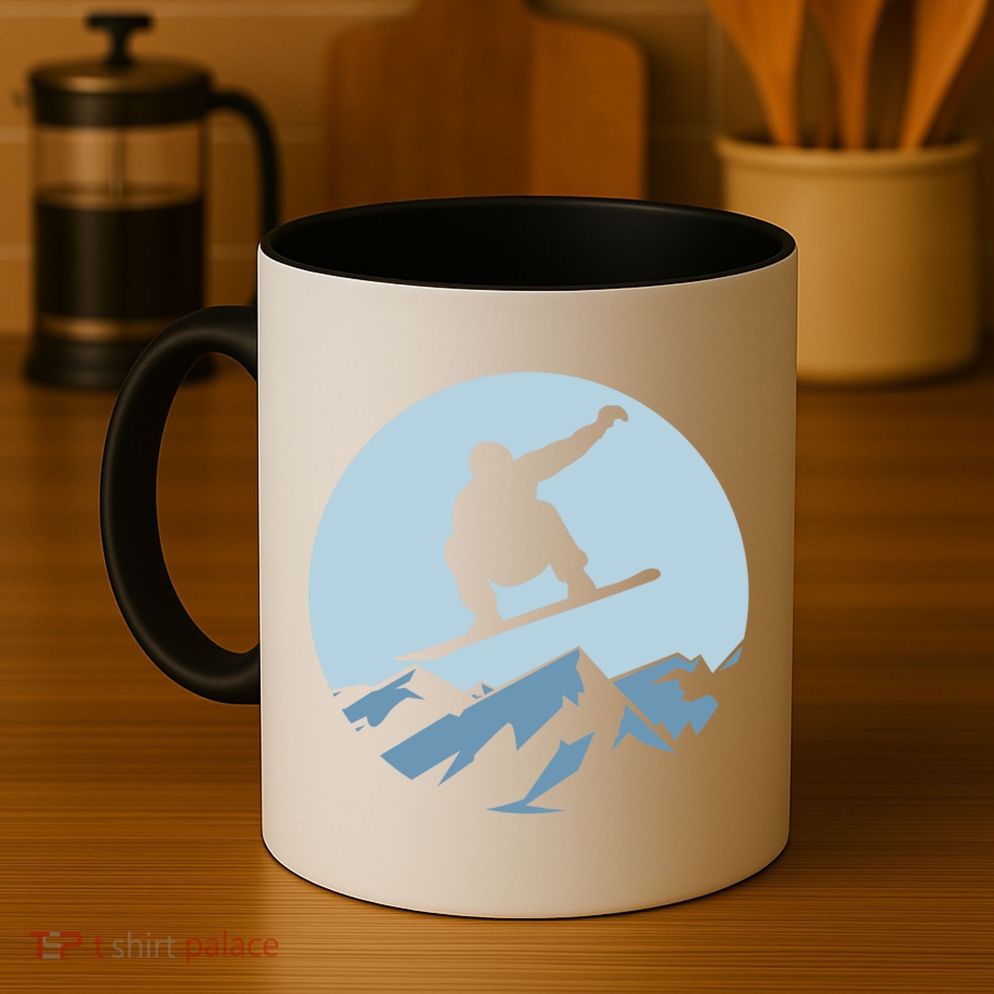 Board Snowboard Mountain Flying Board Snowboarder Fun Gift Coffee Mug