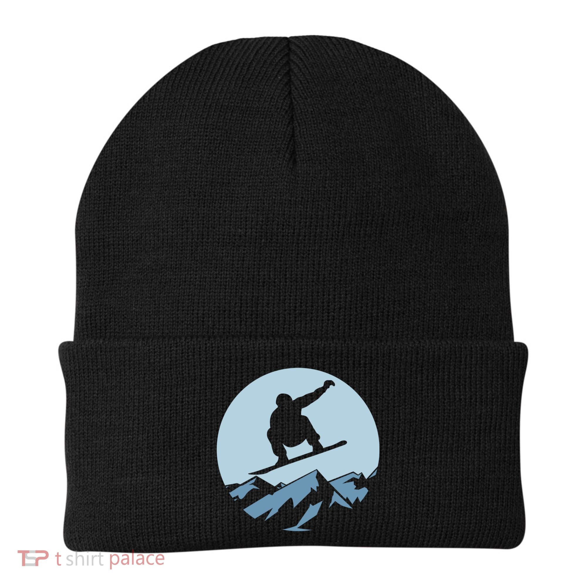 Board Snowboard Mountain Flying Board Snowboarder Fun Gift Beanie