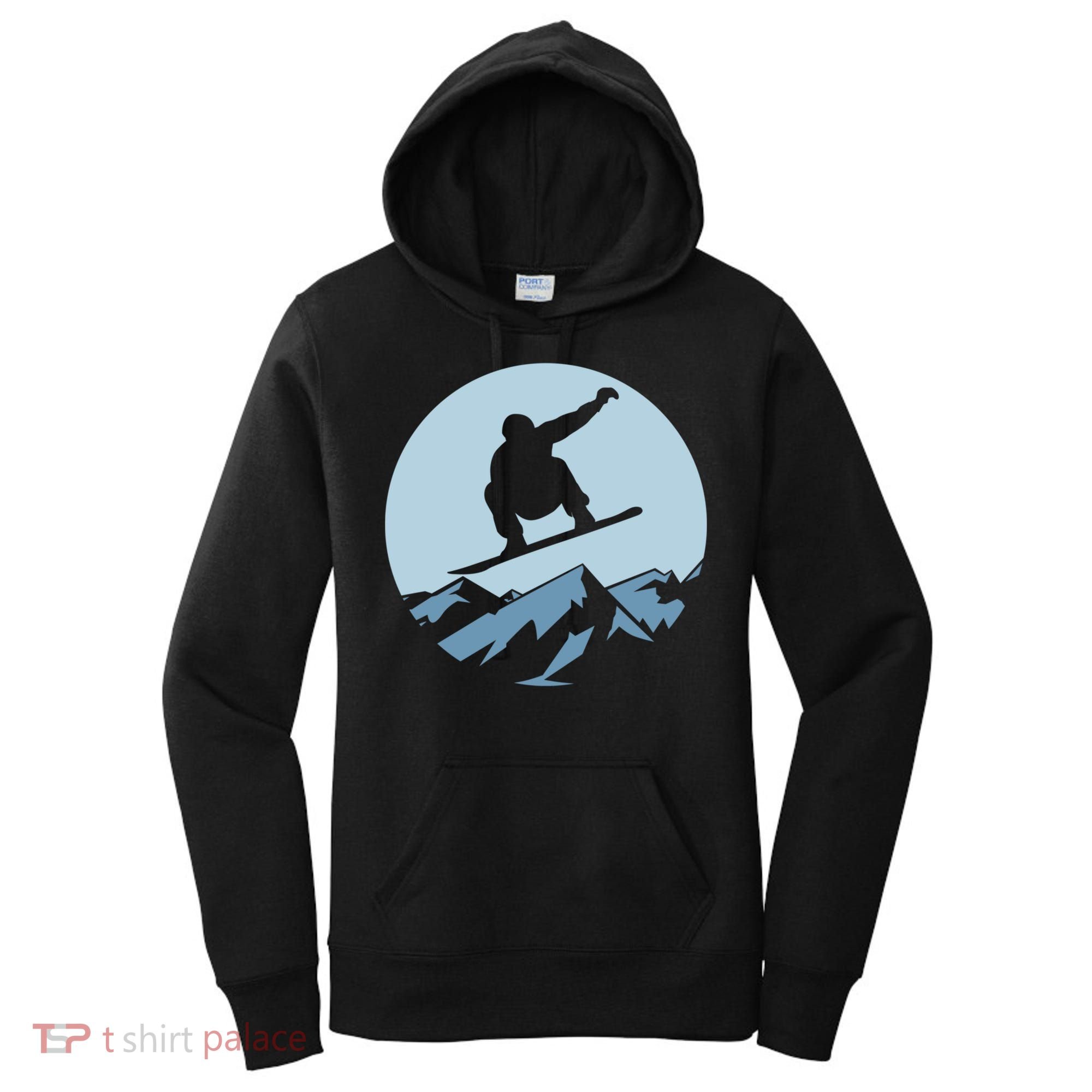 Board Snowboard Mountain Flying Board Snowboarder Fun Gift Women's Hoodie