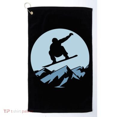 Board Snowboard Mountain Flying Board Snowboarder Fun Gift Golf Towel