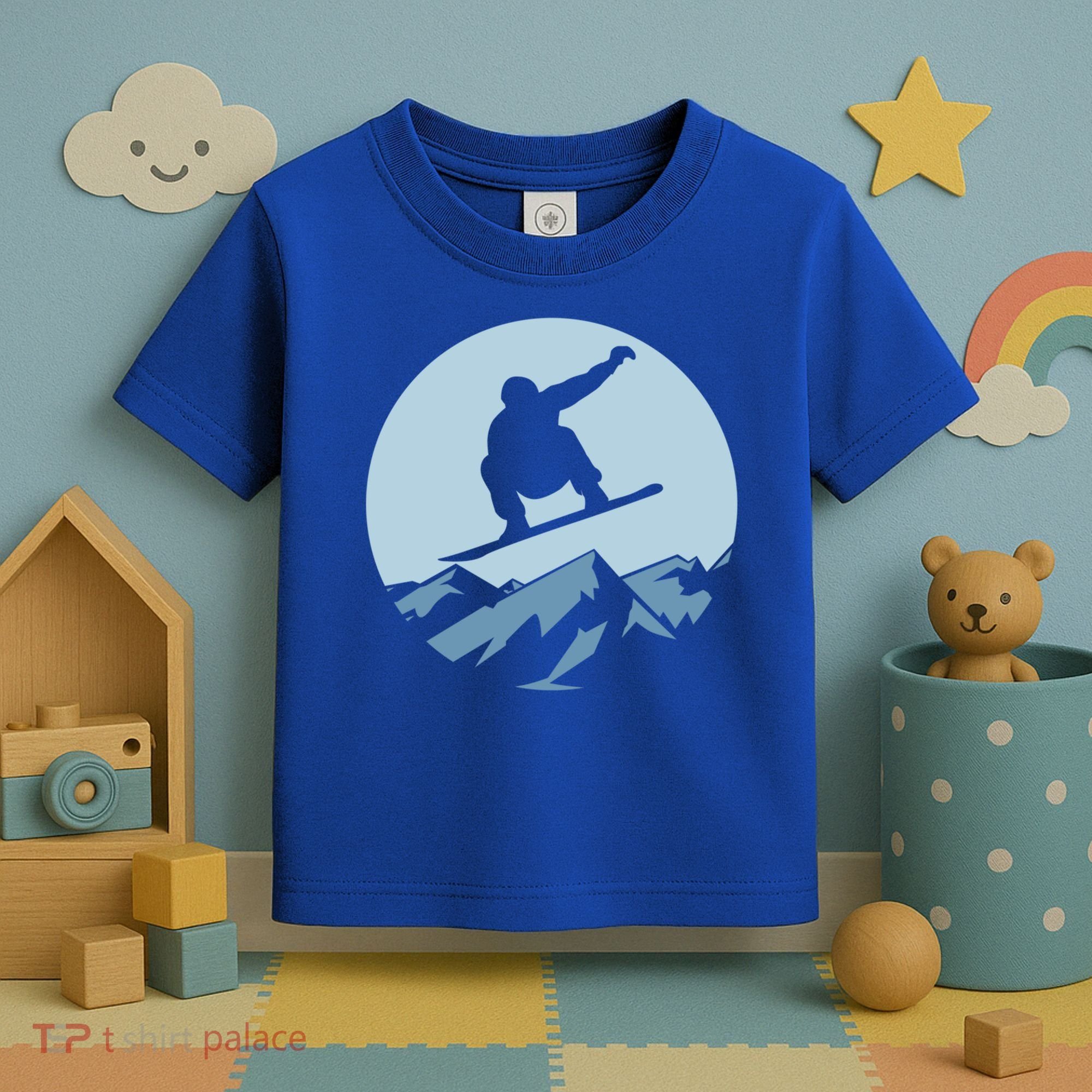 Board Snowboard Mountain Flying Board Snowboarder Fun Gift Toddler T-Shirt
