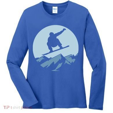 Board Snowboard Mountain Flying Board Snowboarder Fun Gift Women's Long Sleeve Shirt