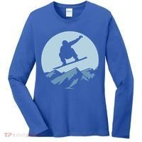 Board Snowboard Mountain Flying Board Snowboarder Fun Gift Women's Long Sleeve Shirt thumb 0