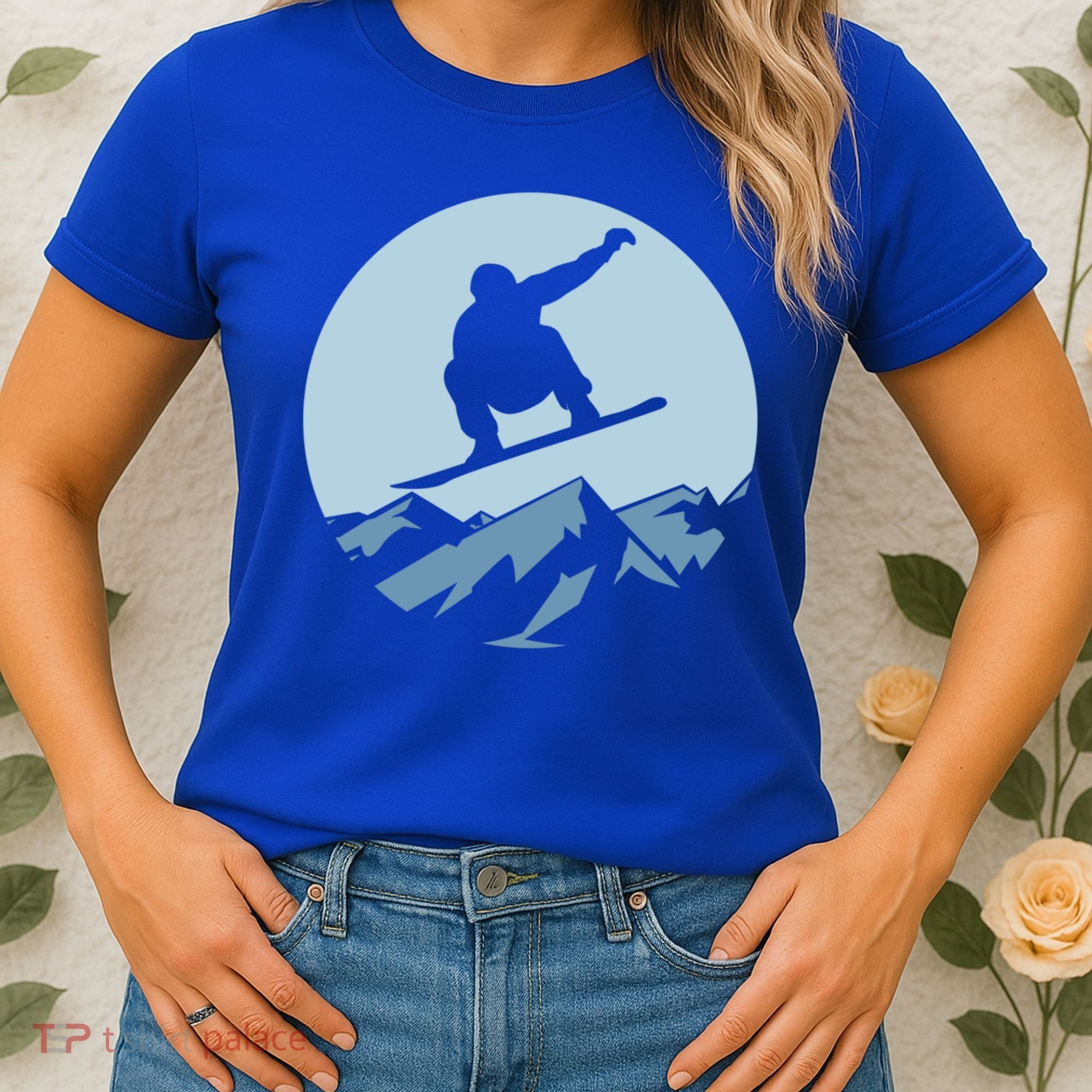 Board Snowboard Mountain Flying Board Snowboarder Fun Gift Women's T-Shirt