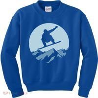Board Snowboard Mountain Flying Board Snowboarder Fun Gift Kids Sweatshirt thumb 0