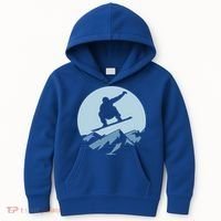 Board Snowboard Mountain Flying Board Snowboarder Fun Gift Kids Hoodie thumb 0