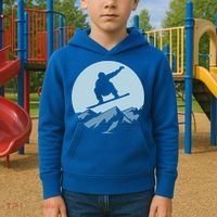 Board Snowboard Mountain Flying Board Snowboarder Fun Gift Kids Hoodie thumb 2