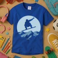 Board Snowboard Mountain Flying Board Snowboarder Fun Gift Kids T-Shirt thumb 3