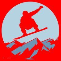 Board Snowboard Mountain Flying Board Snowboarder Fun Gift Santa Hat thumb 1