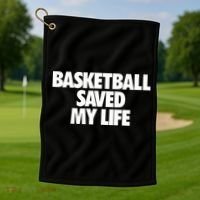 Basketball Saved My Life Golf Towel thumb 1