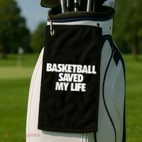 Basketball Saved My Life Golf Towel thumb 2