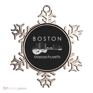 Boston Souvenir Massachusetts Skyline Music Guitar Ornament