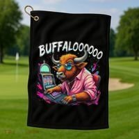 Buffalo Slot Machine Golf Towel thumb 1