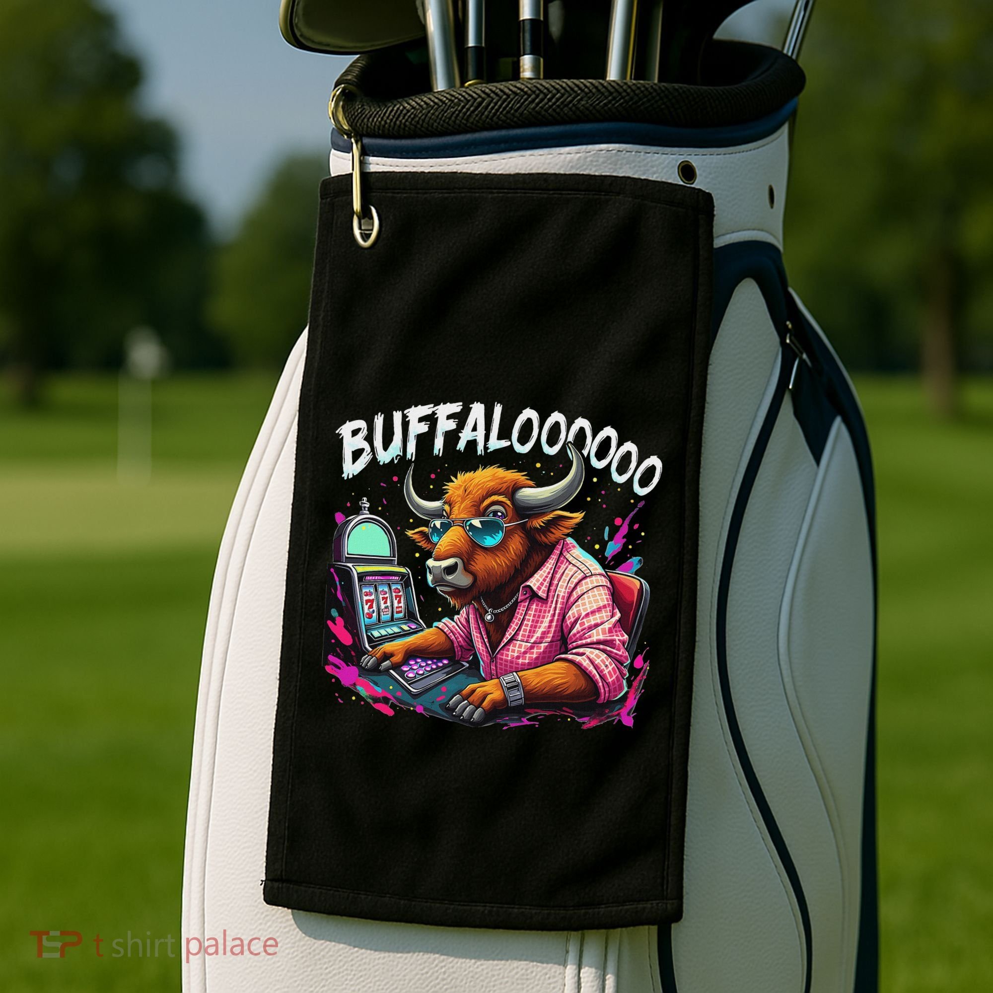 Buffalo Slot Machine Golf Towel