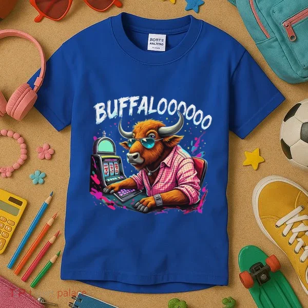 Buffalo Slot Machine Kids T-Shirt