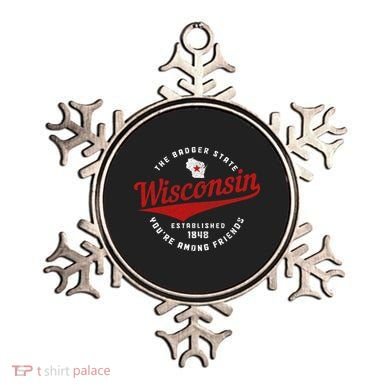 Badger State Map Pride Vintage Of Wisconsin Ornament