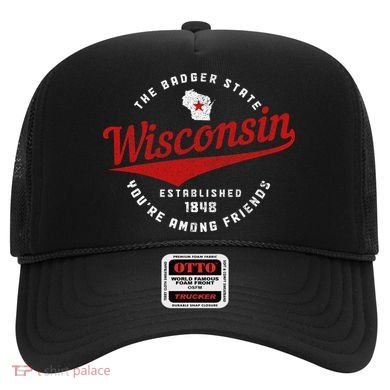 Badger State Map Pride Vintage Of Wisconsin Hat