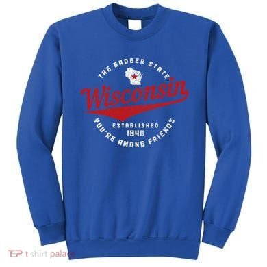 Badger State Map Pride Vintage Of Wisconsin Sweatshirt