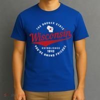 Badger State Map Pride Vintage Of Wisconsin T-Shirt thumb 3