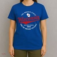 Badger State Map Pride Vintage Of Wisconsin T-Shirt thumb 4
