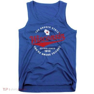 Badger State Map Pride Vintage Of Wisconsin Tank Top