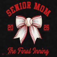 Baseball Senior Mom Coquette Bow Class Of 2026 Final Inning Ladies PosiCharge Tri-Blend Wicking Tank thumb 2