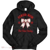 Baseball Senior Mom Coquette Bow Class Of 2026 Final Inning Tie Dye Hoodie thumb 0
