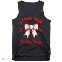Baseball Senior Mom Coquette Bow Class Of 2026 Final Inning Tank Top thumb 0