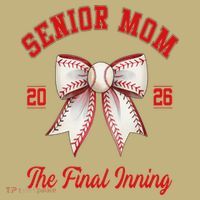 Baseball Senior Mom Coquette Bow Class Of 2026 Final Inning Hoodie thumb 7