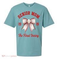 Baseball Senior Mom Coquette Bow Class Of 2026 Final Inning Sueded Cloud Jersey T-Shirt thumb 0