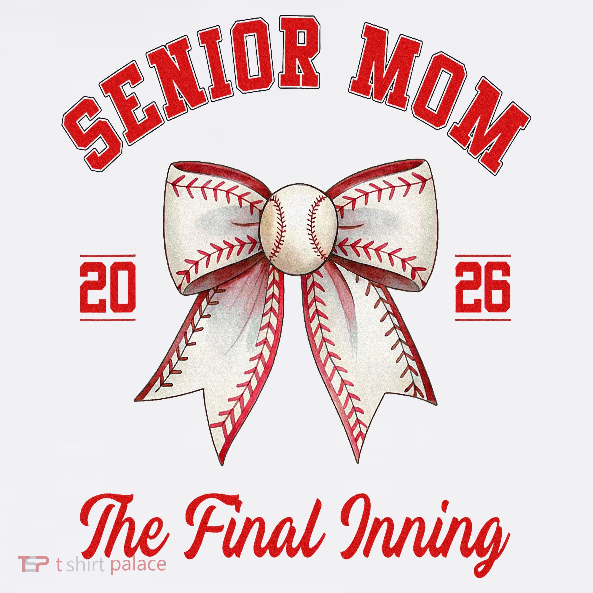 Baseball Senior Mom Coquette Bow Class Of 2026 Final Inning Comfort Colors Garment-Dyed Hooded Sweatshirt