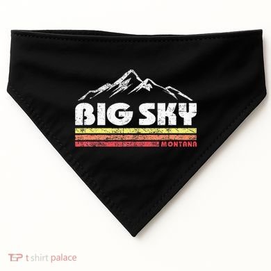 Big Sky Montana Mountain Sunset USA-Made Doggie Bandana