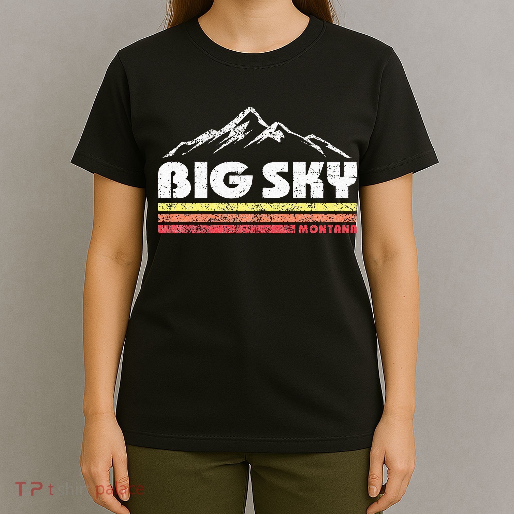 Big Sky Montana Mountain Sunset T-Shirt
