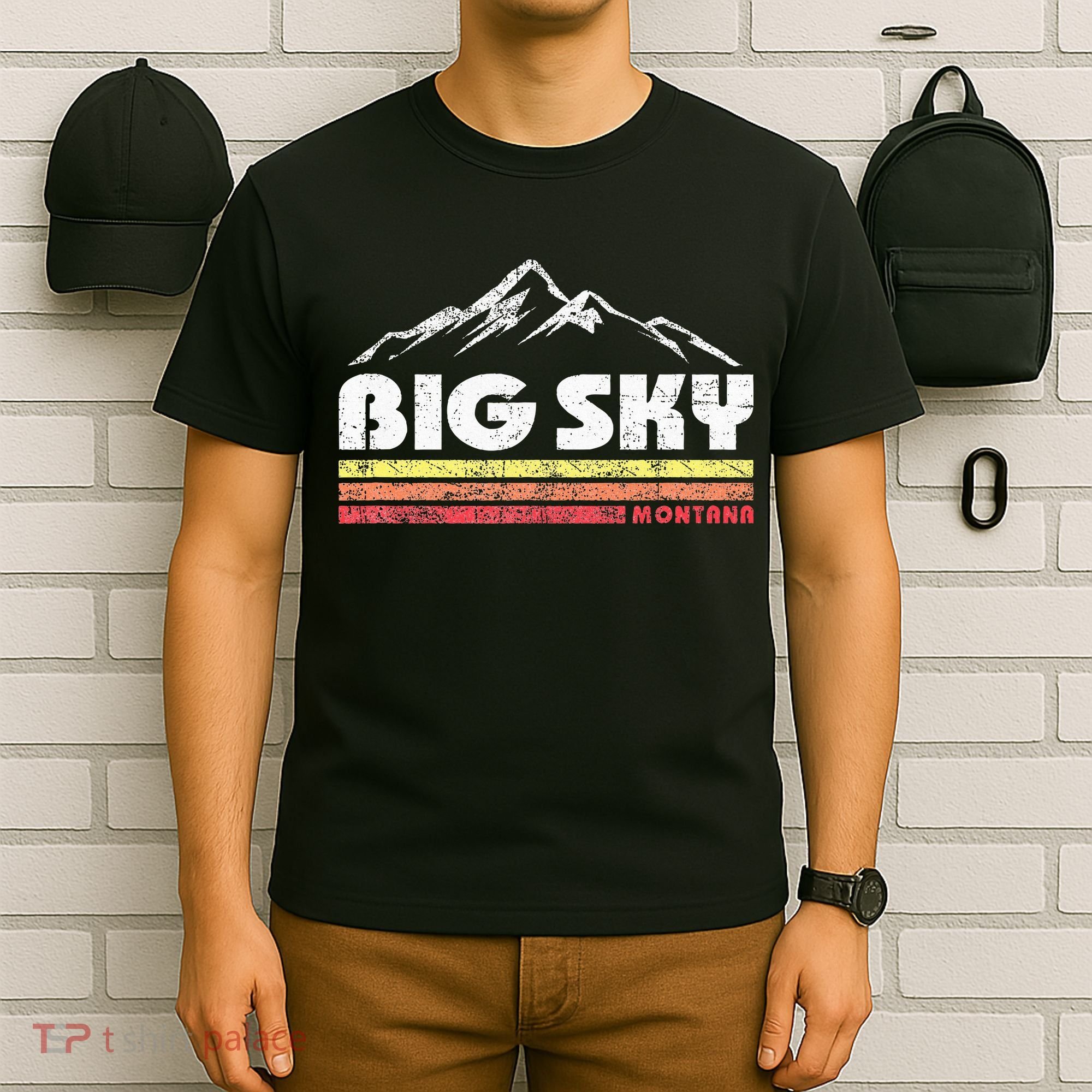 Big Sky Montana Mountain Sunset T-Shirt